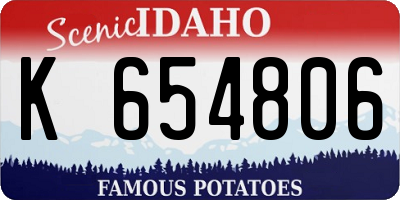 ID license plate K654806