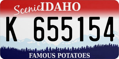ID license plate K655154