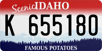 ID license plate K655180