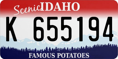 ID license plate K655194