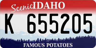 ID license plate K655205