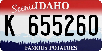ID license plate K655260