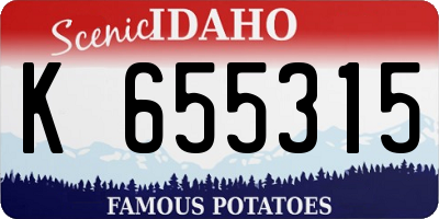 ID license plate K655315