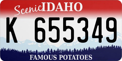 ID license plate K655349