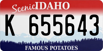 ID license plate K655643