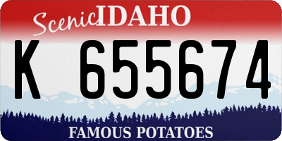 ID license plate K655674