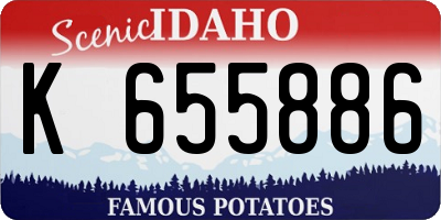 ID license plate K655886