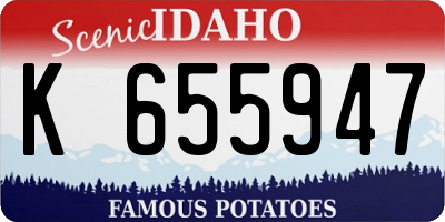 ID license plate K655947