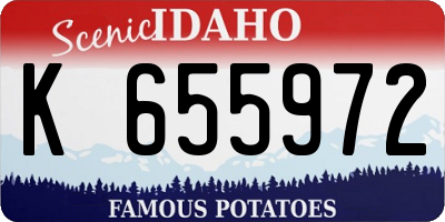ID license plate K655972