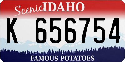 ID license plate K656754