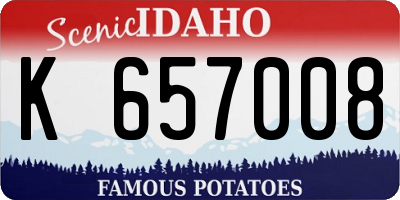 ID license plate K657008