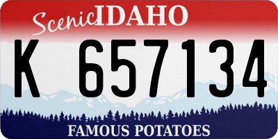 ID license plate K657134