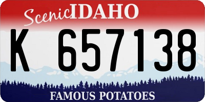 ID license plate K657138