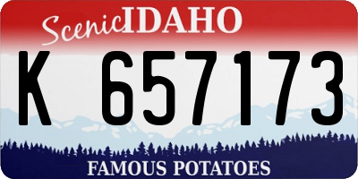ID license plate K657173