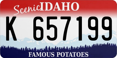 ID license plate K657199