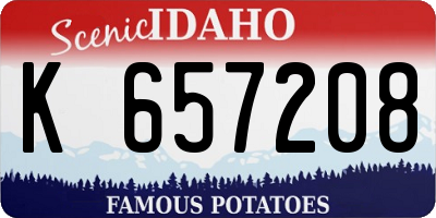 ID license plate K657208
