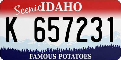 ID license plate K657231