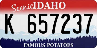 ID license plate K657237