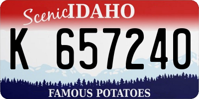 ID license plate K657240