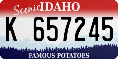 ID license plate K657245