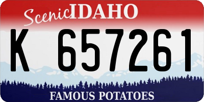 ID license plate K657261