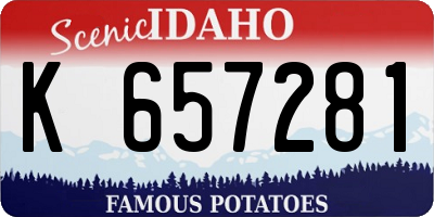 ID license plate K657281