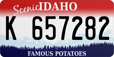 ID license plate K657282