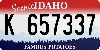 ID license plate K657337