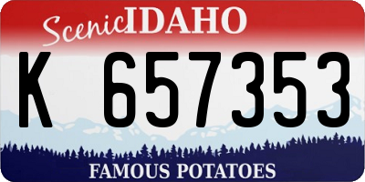 ID license plate K657353