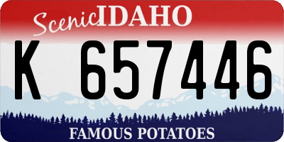 ID license plate K657446