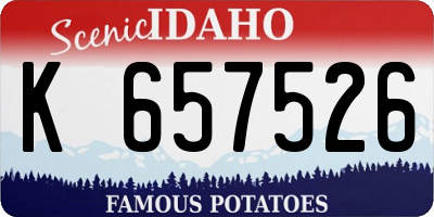 ID license plate K657526