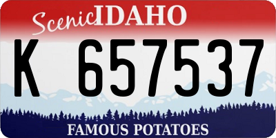 ID license plate K657537