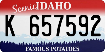 ID license plate K657592