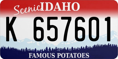 ID license plate K657601