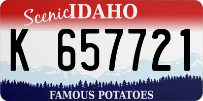ID license plate K657721