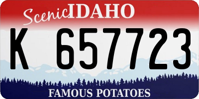 ID license plate K657723
