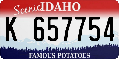 ID license plate K657754
