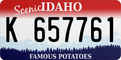 ID license plate K657761