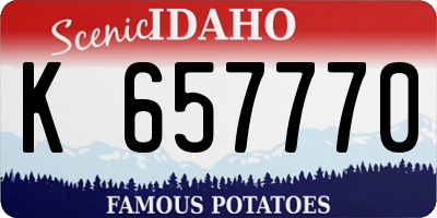 ID license plate K657770