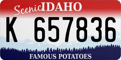 ID license plate K657836
