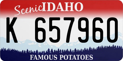 ID license plate K657960
