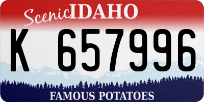 ID license plate K657996