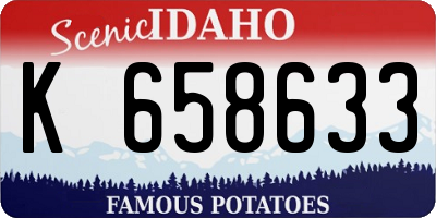 ID license plate K658633