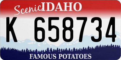 ID license plate K658734