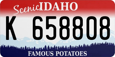 ID license plate K658808