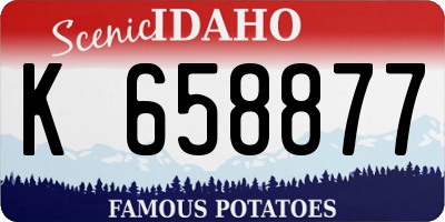 ID license plate K658877