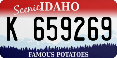 ID license plate K659269