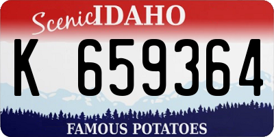 ID license plate K659364