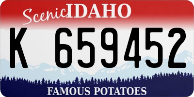 ID license plate K659452