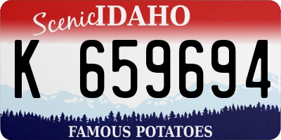 ID license plate K659694